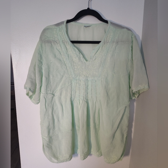 Mint Green Women's Top Size 3X #337 - Picture 1 of 2